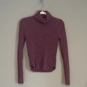 American Eagle Turtleneck Sweater 100% cotton Pink Size Small
